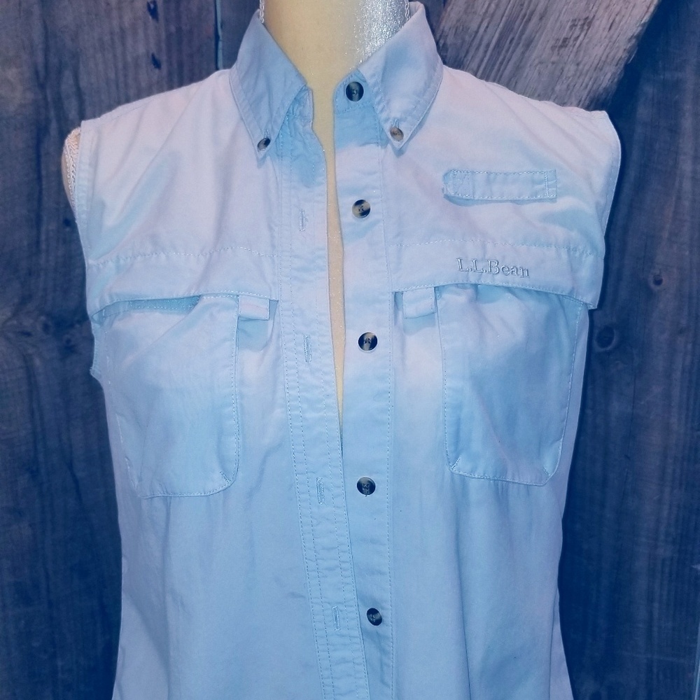 GIRLS LL BEAN‎ DESIGNER PASTEL BLUE VEST TOP SIZE X